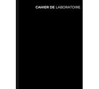 Cahier de Laboratoire Petits Carreaux A4, 100 Pages Numérotées avec Sommaire - Relié - Noir