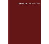 Cahier de Laboratoire Petits Carreaux A4, 100 Pages Numérotées avec Sommaire - Relié - Rouge