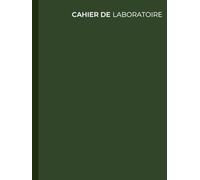 Cahier de Laboratoire Petits Carreaux A4, 100 Pages Numérotées avec Sommaire - Relié - Vert