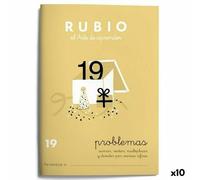 Cahier de mathématiques Rubio Nº19 A5 espagnol 20 draps (10 pièces)