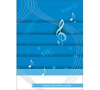 Cahier de musique 12 portees - 32 pages - papier blanc