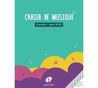 Cahier musique 12 portees et pages ecrit