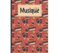 Cahier de Musique: 12 portées par page | Carnet de partitions grand format A4 21x 29,7 cm | Pour cours, solfège et composition | couverture noire