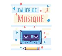 Cahier de Musique: 120 partitions vierges avec 12 portées | Format A4 | Cassette audio
