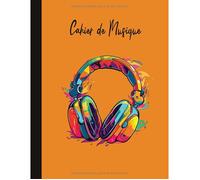 Cahier de musique 17 x 22 cm - 48 pages 10 portées par page pour solfège cours et composition