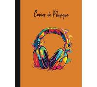 Cahier de Musique: 17 x 22 cm Petit format, 48 pages | Carnet de partition vierge 10 portées pour composition et solfège | Pour fille et garçon