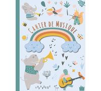 Cahier de Musique 48 Pages 17x22: Petit Cahier de Partitions et Chant Mixte pour Enfants avec 10 portées par page et grands carreaux Seyes