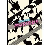 Cahier De Musique: 8 Portées Musicales D'un Coté, Lignes Pour Écrire Texte Ou Chant De L'autre. Carnet De Composition Pour Parole Et Musique. Prise De Note Et Écriture Musicale. Couverture Style Danse