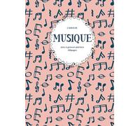 Cahier de musique avec 6 grosses portées: Carnet de partitions- 6 portées par page avec belle design- 110 pages format - A4 - 21x29, 7cm