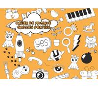 Cahier de Musique: avec Grosses Portées | Enfant et débutant - 48 Pages | 4 Grosses Portées par page | 21x15 cm | Partition pour Dictée, Étude, ... Musicale | Couverture design moderne |