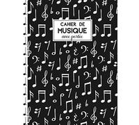 cahier de musique avec portée: 100 pages | cahier de musique | 10 portées par page avec espace pour les annotations | grand format