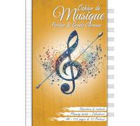 Cahier de Musique avec Portée et Carreaux - 115 Pages A4 - Planning Musical 2025-2026 et Contacts - Idéal Solfège et Composition: Organisateur Musical ... Séyès et 12 Portées - Planning 2025-2026