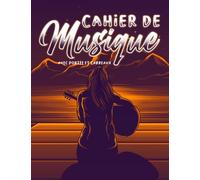 Cahier de Musique avec Portée et Carreaux: Cahier de Musique et Chant grand format A4 | Seyes Grands Carreaux et 12 portées par page | Carnet de Partitions | Couverture Moderne
