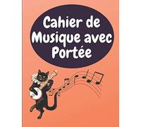 Cahier de Musique avec Portée: Papier Musique Avec 8 Grosses Portées - Grand Format - 24x32 - 100 pages