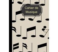 Cahier de musique avec portées: carnet de partitions - 12 portées par page - grand format A4 - 110 pages -