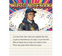 Cahier de Musique avec Portées & Carreaux - Cahier de Musique pour Enfants et Débutants: Papier à musique double portée + lignes carreaux - idéal pour école et solfège