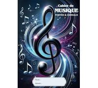 Cahier de Musique avec Portées et Carreaux - Grand Format A4 - 12 Portées (21x29.7 cm) - Partition pour Dictée, Étude, Solfège, Composition Musicale ... Complet pour Composer, Étudier le Solfège