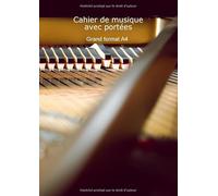 Cahier de musique avec portées grand format A4: 48 pages