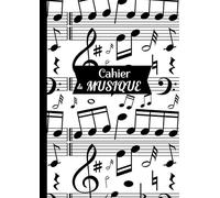 Cahier de Musique: Cahier de Musique: Livret de 60 pages A4 avec portées et lignes pour prise de notes | Parfait en école de musique, pour enfants et ... pour vos cours ou études musicales !