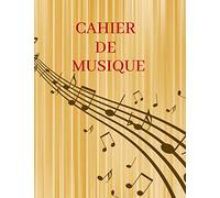 Cahier de musique: Cahier de partitions - Grosses lignes épaisses 7 portées - Idéal pour les très jeunes musiciens ou aux musiciens malvoyants -100 Pages 21 X 28 cm