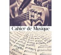 Cahier de Musique: Carnet de Musique pour Guitare | 12 Tablatures et 6 Diagrammes D'accords par page | Format 21.59 x 27.94 cm | 100 pages