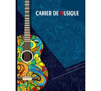 Cahier de Musique: Carnet de partitions 12 portées par page - Papier manuscrit - 100 Pages - Grand format A4 - Couverture moderne et classe