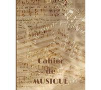 CAHIER DE MUSIQUE: Carnet de partitions| Manuscrit | 12 portées par page | 100 pages| Grand format | Un cadeau original (Français) Broché