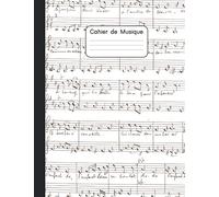 Cahier de musique: Carnet de partitions | Papier manuscrit | 12 portées par page | 100 pages | Grand format | Une belle idée de cadeau pour les amoureux de musique