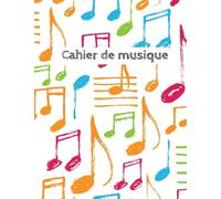 Cahier de musique: Carnet de partitions - Papier manuscrit - 12 portées par page - 108 pages - Grand format - Couverture moderne