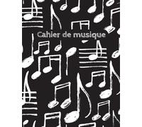 Cahier de musique: Carnet de partitions - Papier manuscrit - 12 portées par page - 108 pages - Grand format - Couverture moderne