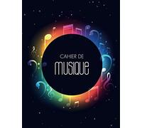 Cahier De Musique: Carnet De Partitions | Seyes Grands Carreaux et Portées | 12 Portée par Page | Format A4 | Cahier de Musique et Chant