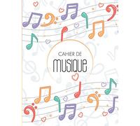 Cahier De Musique: Carnet De Partitions | Seyes Grands Carreaux et Portées | 12 Portées par Page | Format A4 | Cahier de Musique et Chant