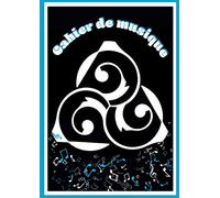 cahier de musique: Carnet ligné de 50 pages de 12 portées et de 50 pages blanches en vis à vis-/format A4