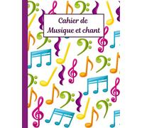 cahier de musique et chant: 109 pages lignées et 12 portées pour écrire paroles et partitions | avec sommaire et papier manuscrit numéroté | carnet de ... pour enfant et adulte | couverture originale