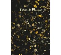cahier de musique et chant avec portée et carreaux: 110 Pages Seyes Grands Carreaux et Portées - idée cadeau pour musicien | 12 Portées par page | Format A4