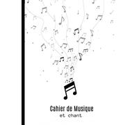Cahier de Musique et Chant: cahier de musique avec portée et carreaux | 1 page Seyes pour les paroles, annotations et 1 page portée pour le solfège | ... A4 | cadeau enfant, débutant ou musicien