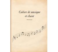 Cahier de musique et chant petit format: carnet de partitions petit format 17x22 48 pages grands carreaux - 1 Portée