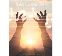 Cahier De Musique Grand Format / Carnet De Partitions À Pages Alternées De Grands Carreaux (Séyès) Et De Portées Vierges 110 Pages