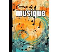 Cahier de Musique grand format: carnet de partitions vierges avec 12 portées et carreaux Seyes | idéal pour écrire le solfège, les annotations, la ... musicale ou le chant | A4 | papier manuscrit