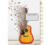 Cahier de musique Guitare: Cahier de tablature | Carnet de partitions avec tablatures et diagrammes | 110 pages numérotées et index initial | Grand format A4 Broché