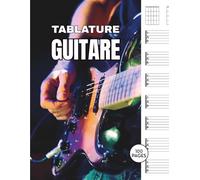 CAHIER DE MUSIQUE GUITARE: Journal de partitions pour Guitare | carnet de tablature guitare à remplir | Grand format A4 100 pages | Cadeau d'anniversaire fille garçon ados adultes