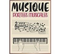 Cahier de musique Narratik - 6 portées 100 pages Papier crème Grand format A4 Couverture Mains d’Artiste