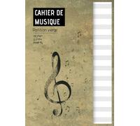 Cahier de musique | Partition vierge | 100 Pages | 12 portées | Format A4