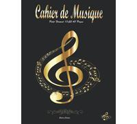 Cahier de Musique Petit Format: 17x22 48 pages | Carnet de partitions - Papier manuscrit | 8 Portées par Pages