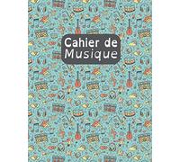 Cahier de musique pour DYS: Pages Mixtes de 6 Grosses Portées Vierges et Lignes d'Écriture + Code Couleur pour un Meilleur Repérage de l'Espace ... Sens de Lecture | Solfège pour Enfant, Adulte