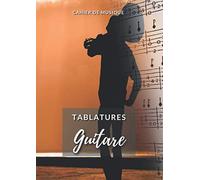 Cahier de Musique pour Guitare (thème chill) - 120 pages, grand format A4: 7 diagrammes d'accords + 10 tablatures par page, page paroles - Mémo des accords de base à découper.