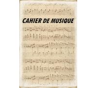 Cahier De Musique Vieille Couverture: Carnet De Partitions Petit Format 96 Pages Portées , 12 Portées Par Page Avec Couverture Moderne