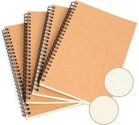 Cahier De Note A5 Spirale, 4 Pièces Petit Carnet 80 Feuilles Bloc-Notes