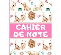 cahier de note: Cahier avec couverture motif chien | carnet A4 de 110 pages lignées