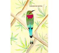Cahier de notes, A4 (21x29,7cm / 8.27×11.7in) 80 pages lignées, couverture souple brillante à partir d'une peinture de l'artiste Alice ALNET RIBEIRO (LICE). Oiseau exotique